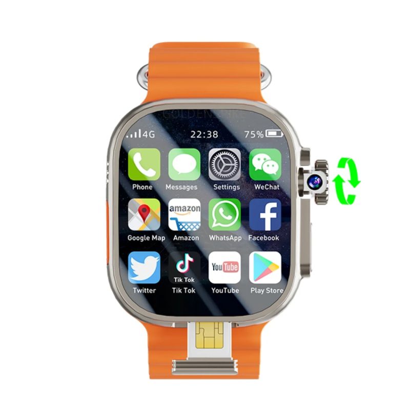 2025 New Original Smart Watch Ultra Pro 4G/5G LTE Android 9.0 System 180° Rotating Camera WIFI GPS - Image 10