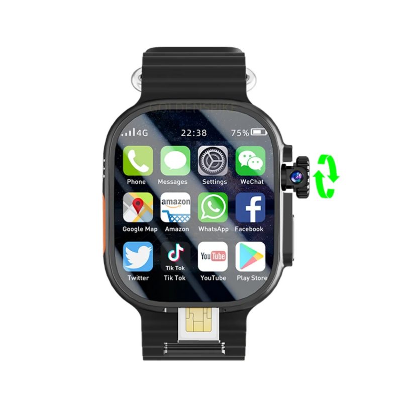 2025 New Original Smart Watch Ultra Pro 4G/5G LTE Android 9.0 System 180° Rotating Camera WIFI GPS - Image 11